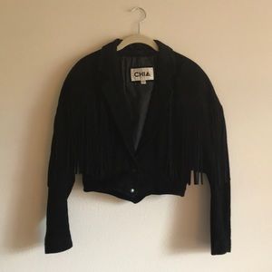 Vintage CHIA Suede Fringe Jacket